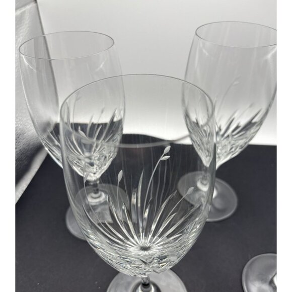 Retired Noritake MOONDUST Cut Crystal Water Goblet 8.5" tall Perfect - Picture 5 of 9